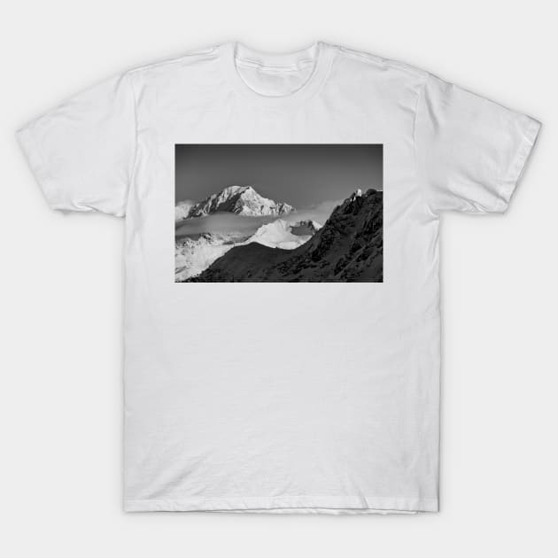 Mont Blanc Les Arcs French Alps France T-Shirt by AndyEvansPhotos